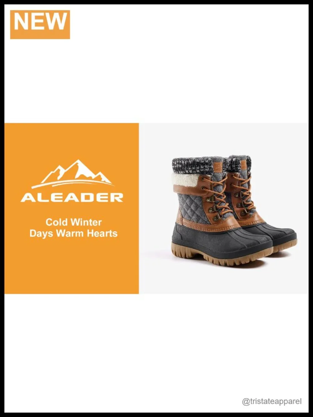 Women's Waterproof Snow Boots with Buckle Straps - Slip Resistant Winter Duck